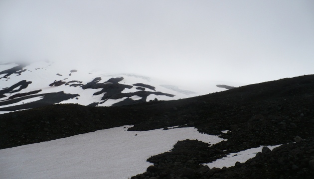Przykrywy chmurami Snæfellsjökull