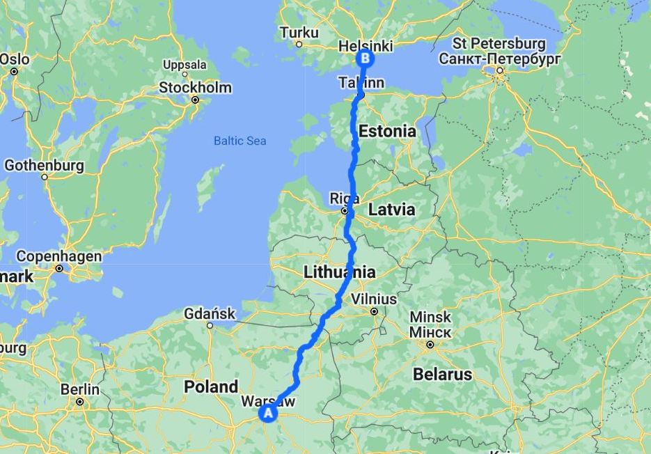 Do Finlandii samochodem - Via Baltica